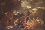 Nicolas Poussin The Andrians Known as the Great Bacchanal with Woman Playing a Lute (mk05) painting
